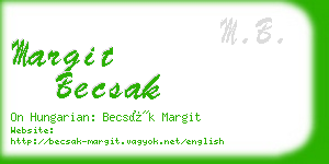 margit becsak business card